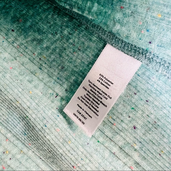 New T by Talbots long sleeve Turquoise turtleneck Snap Shoulder Ribbed top - Picture 8 of 9